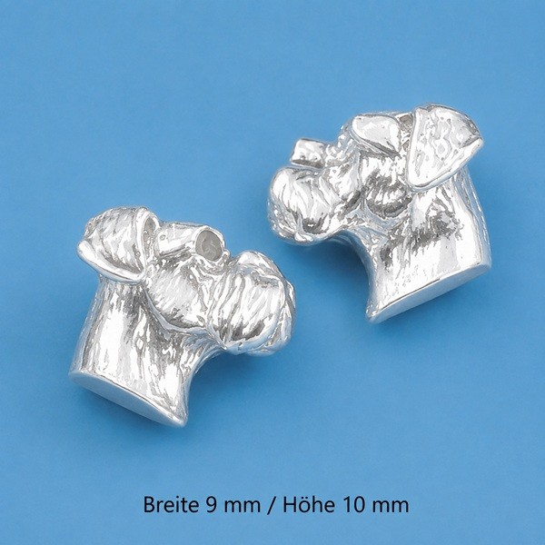 Hunde Boxer Kopf Ohrstecker Silber