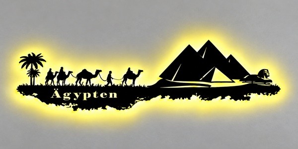 Ägypten Skyline 3D- Holz Wandbild mit LED_2026