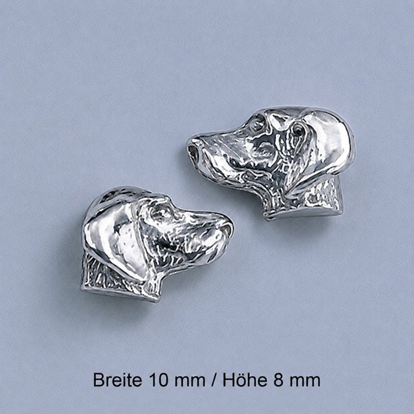 Dackel Ohrstecker - Paar Silber