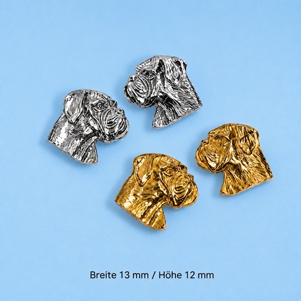 Ohrstecker Hunde Boxerkopf in Silber oder Gold - Paar