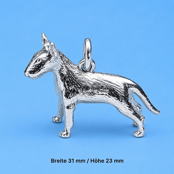 Bullterrier Anhänger Silber _781