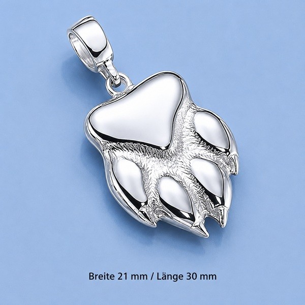 Hundepfoten Anhänger in Silber