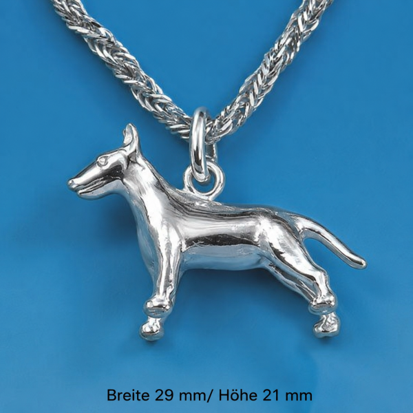Bullterrier Anhänger Silber