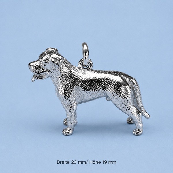 Rottweiler Schmuck Anhaenger Silber