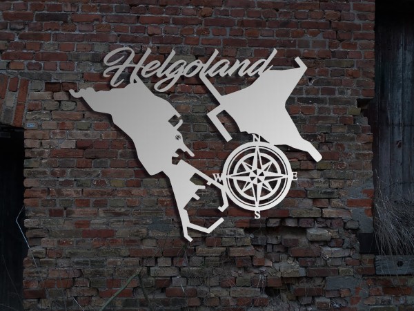 Skyline Insel Helgoland Edelstahl Wandbild