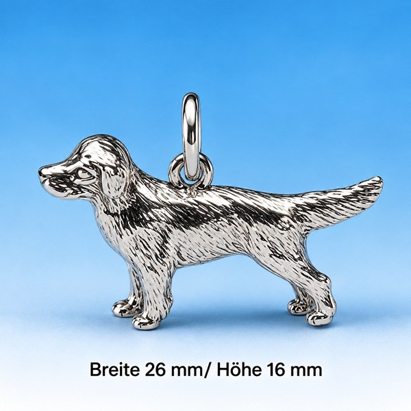 Golden Retriever Anhänger Silber