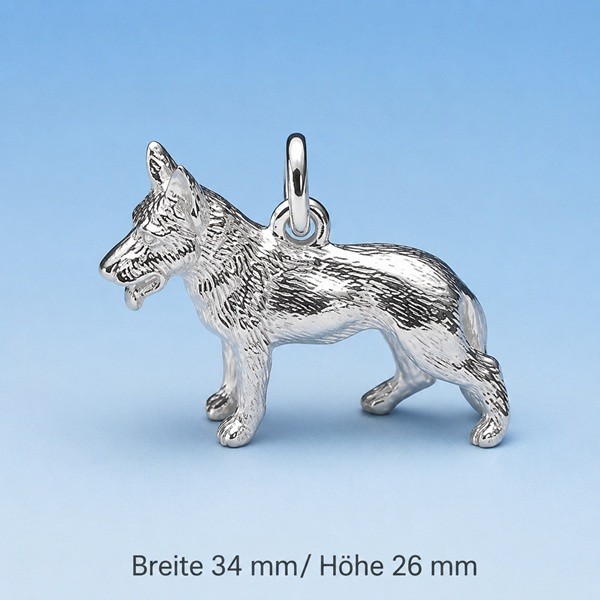 Anhänger Rasse Schäferhund Silber