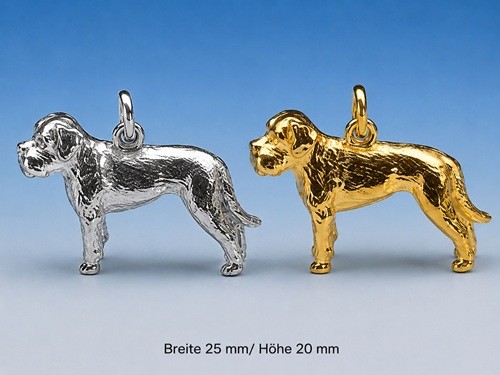 Bullmastiff Anhänger in Gold oder Silber