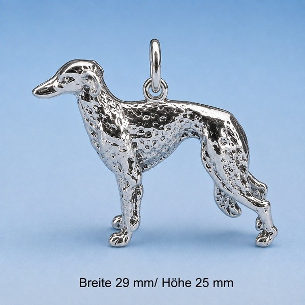 Windhund Barsoi Schmuck Anhänger Silber