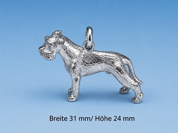 Anhänger Rasse Schnauzer Silber