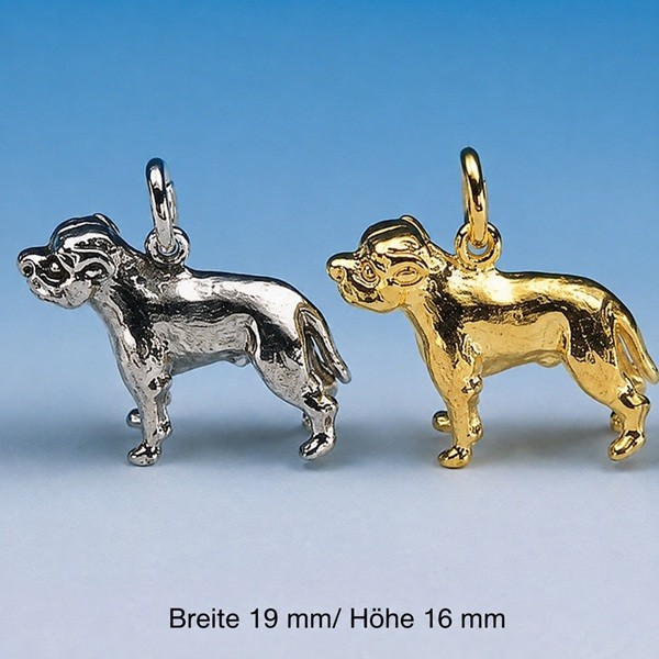 Anhänger American Staffordshire-Terrier Silber & Gold