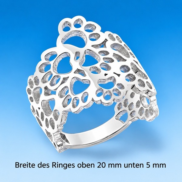 Silber Ring mit neuem Pfoten Design 