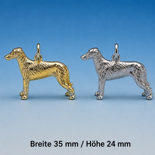 Irish Wolfshound Anhänger Gold & Silber