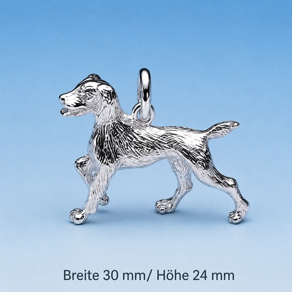 Anhänger Jagdhund Münsterländer Silber