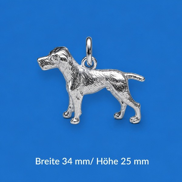 Anhänger Jagdhund Vorstehhund in Silber 