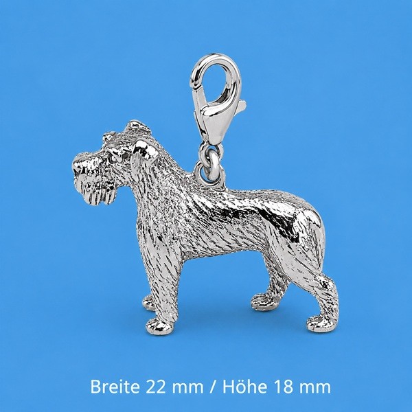 Charm Anhänger Schnauer Hund Silber
