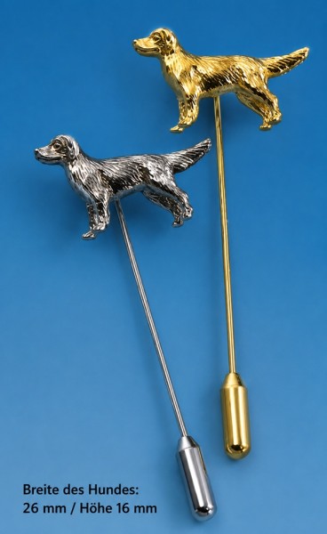 Golden Retriever Anstecknadel Silber