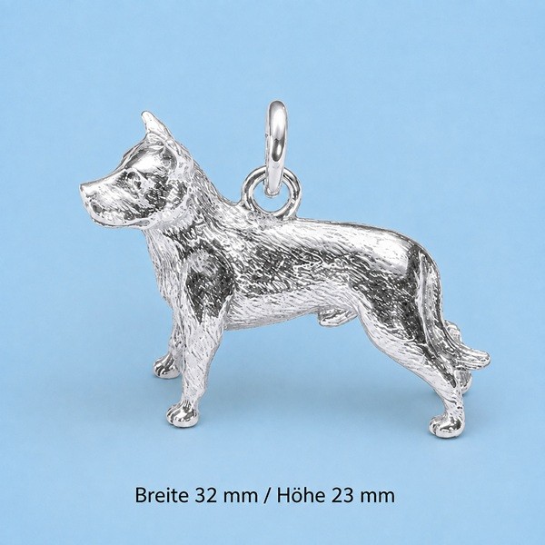 American Staffordshire-Terrier Anhänger Silber