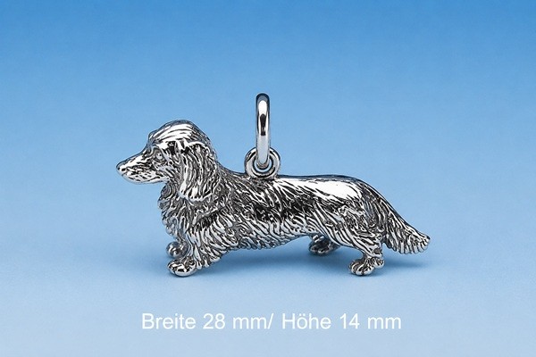 Anhänger Dackel langhaar Silber