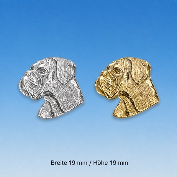 Hunde Boxer Kopf Anhänger in Gold oder Silber