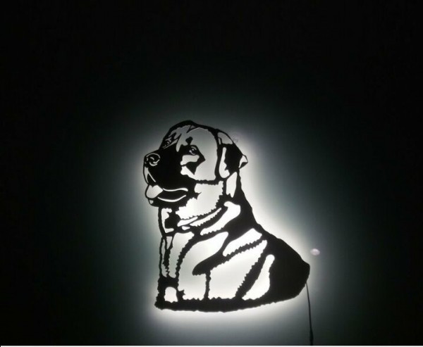Kangal 3D-Wanddekoration aus Holz mit LED Licht