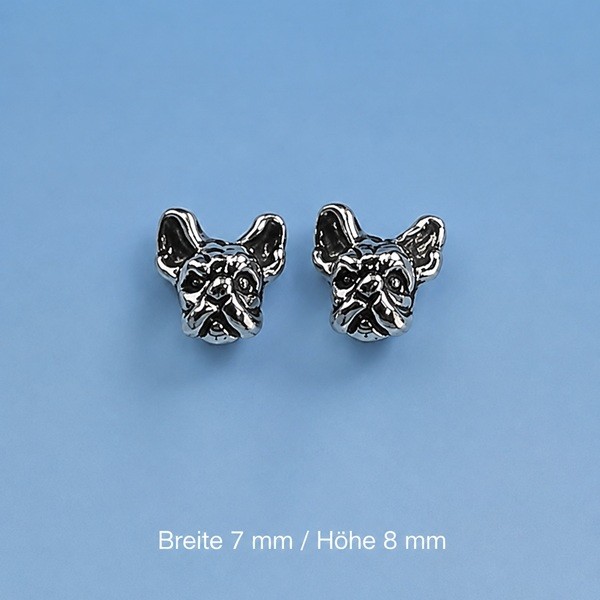Ohrstecker Französische Bulldogge Silber 910O