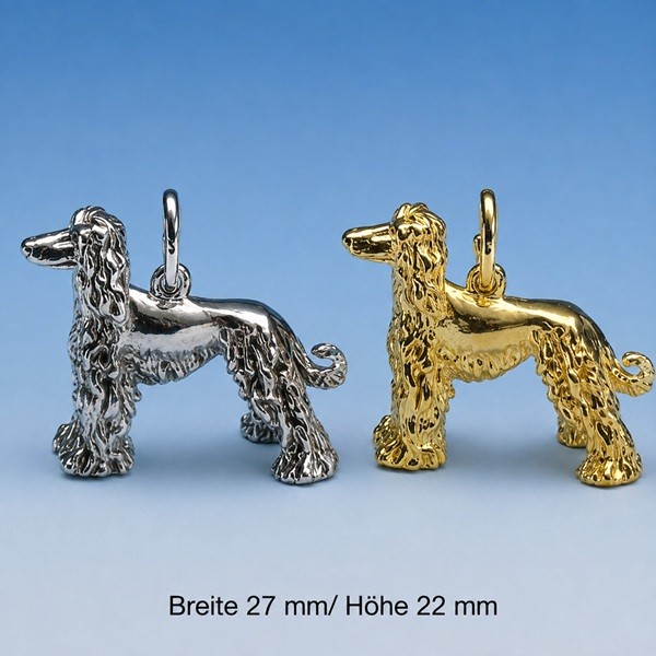 Afghane Windhund Schmuck Anhänger – Gold & Silber