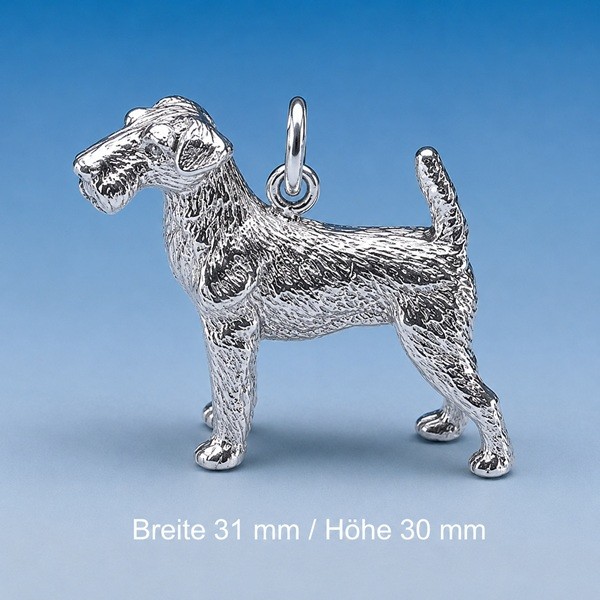 Anhänger Airedale Terrier in Silber