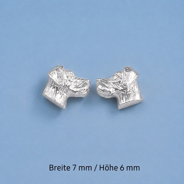 Deutsche Dogge Ohrstecker Silber