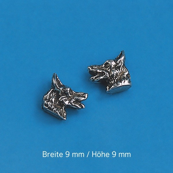 Ohrstecker Schäferhund-Kopf Silber