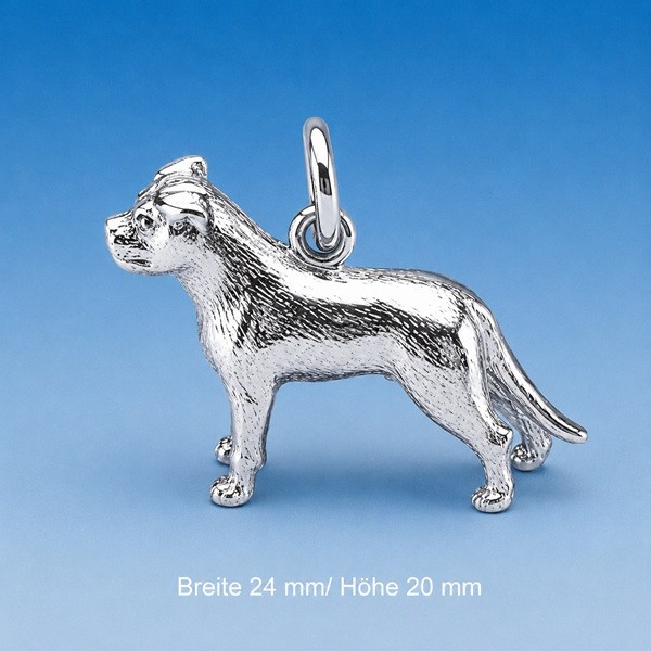 Rottweiler Anhänger Silber 