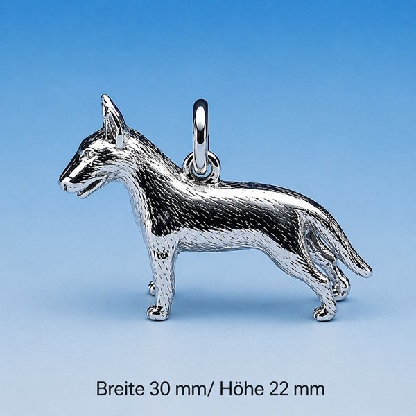 Schmuck Anhaenger Bullterrier Silber