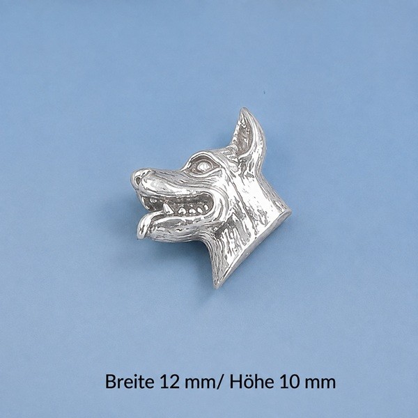 Schäferhund Revers-Stecker Silber