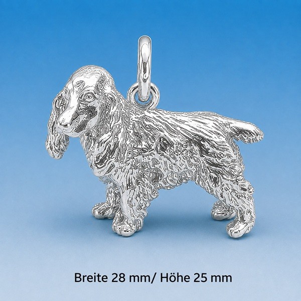 Cocker Spaniel Anhänger Silber