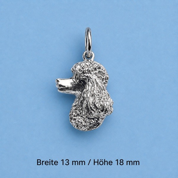 Pudelkopf Anhänger Silber