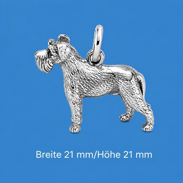 Anhänger Schnauzer Hund Silber