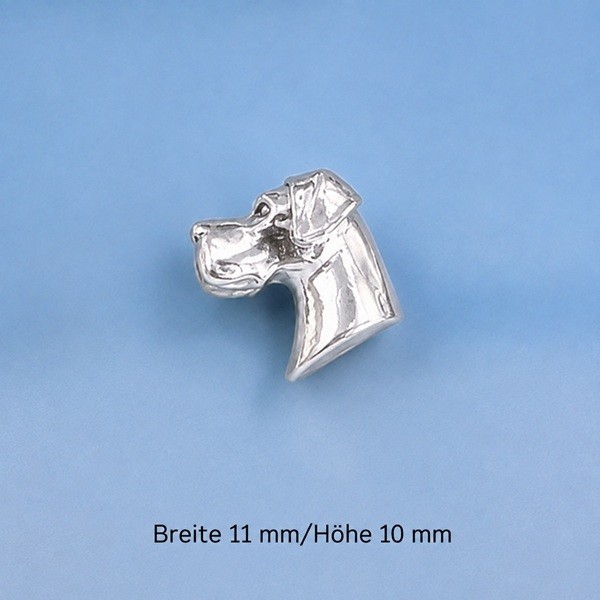 Deutsche Dogge Revers-Stecker Silber