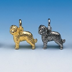 Charm-Anhänger Briard in Gold oder Silber