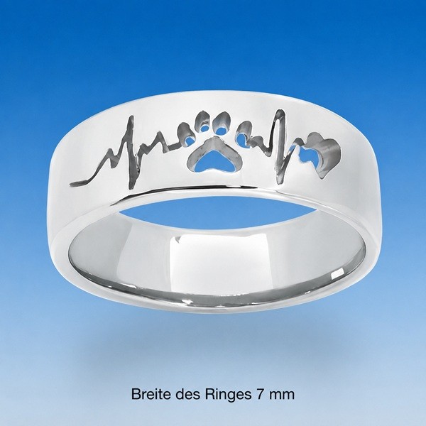 Ring Katzenpfote in Silber