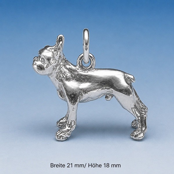 Anhänger Boston-Terrier Silber
