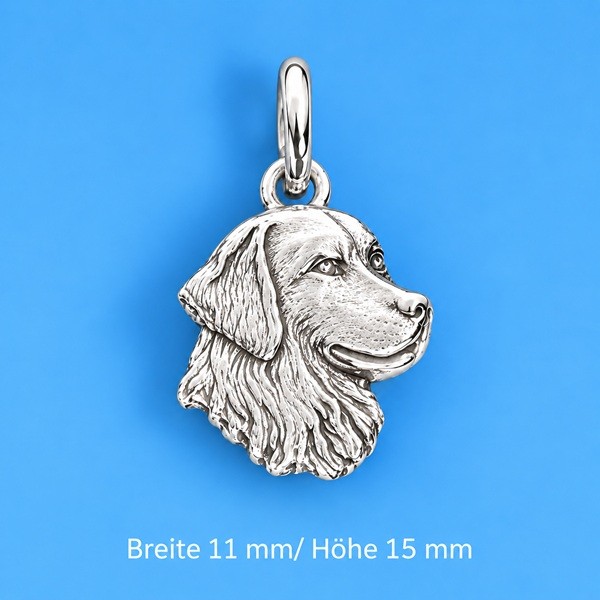 Anhänger Retriever kopf Silber