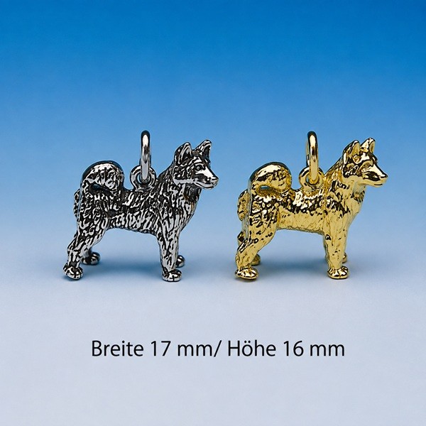 Husky Anhänger Silber & Gold