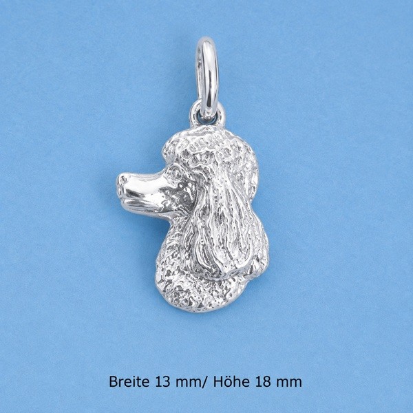 Pudelkopf Anhänger Silber