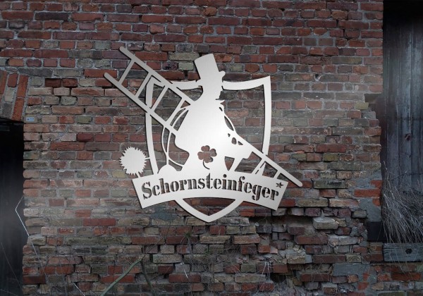 Schornsteinfeger Edelstahl Wandbild