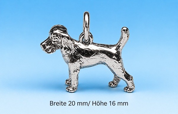 Beagle Schmuck Anhänger in Silber