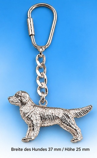 Schlüsselanhänger Golden Retriever Silber